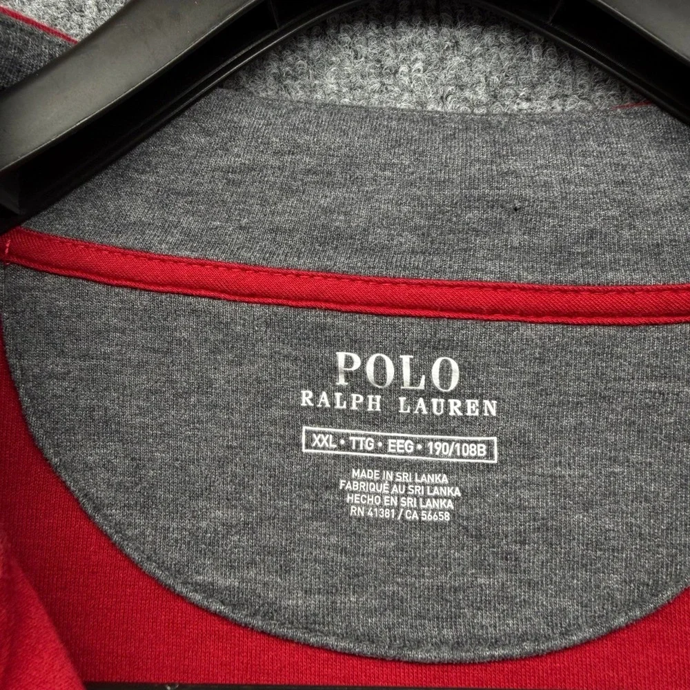 Polo‎ Ralph Lauren Red Quarter Zip Pullover Sweatshirt Men's XXL